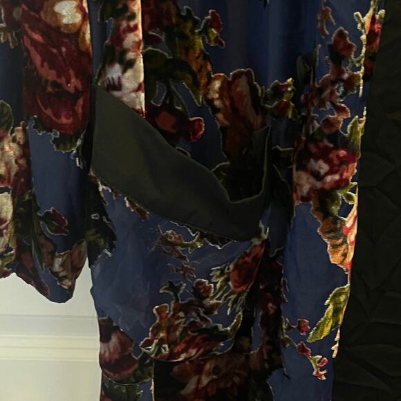 NWT Zara Floral Velvet Burnout Kimono - Women Size M - Multicolored - Picture 8 of 9